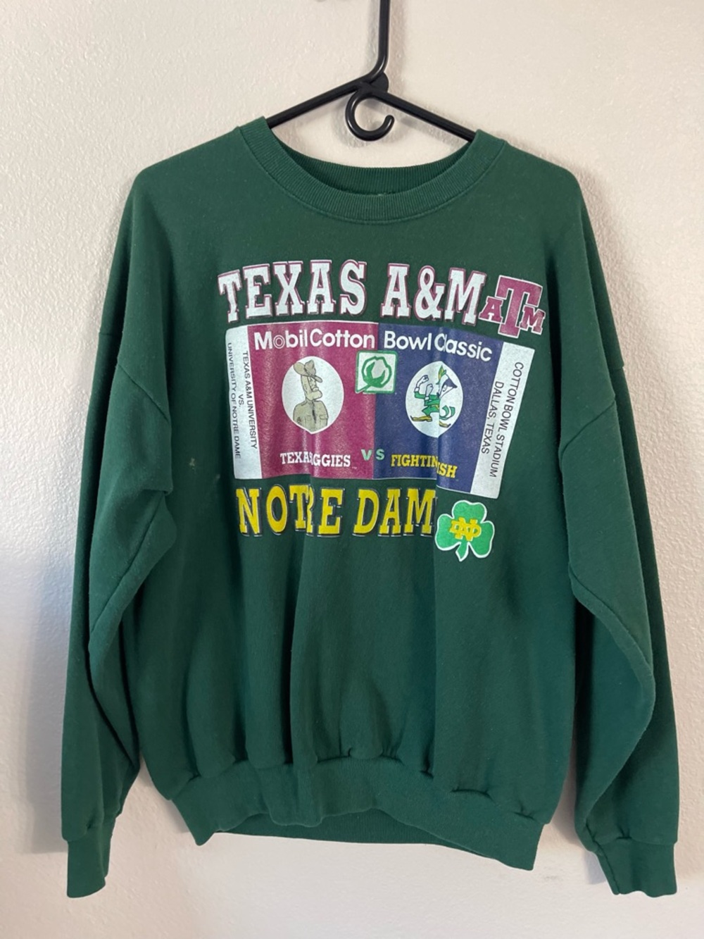 Vintage Texas Notre Dame crewneck